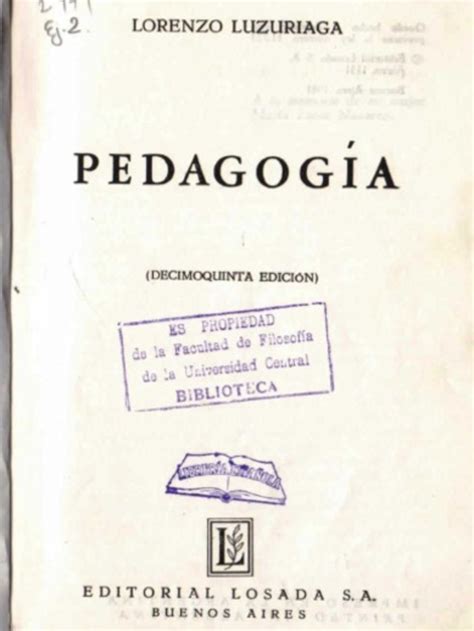 lorenzo luzuriaga pedagogía pdf